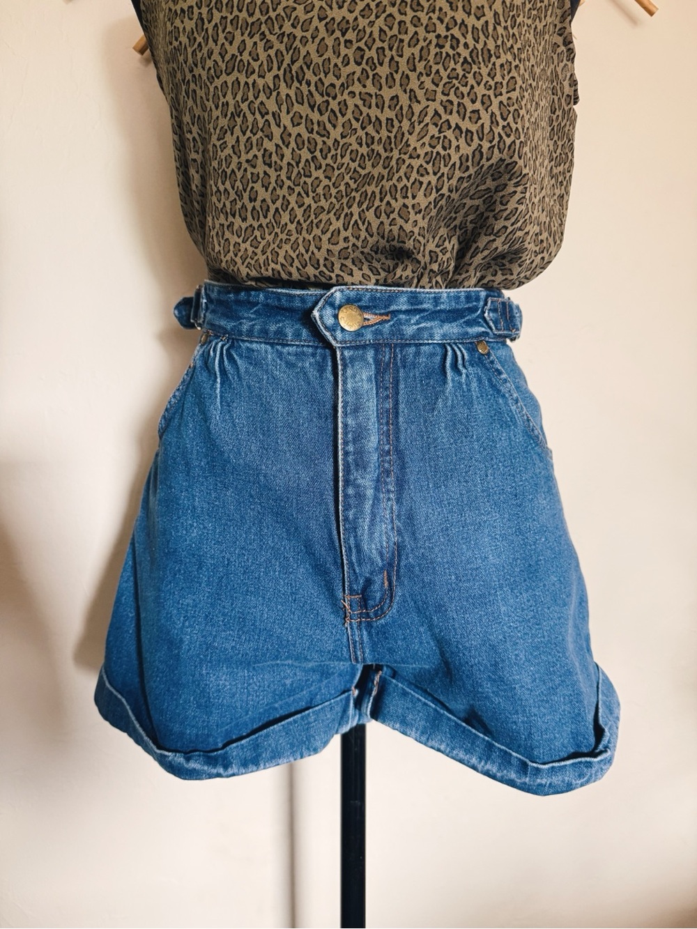 Tres Jolie High-Waist Blue Denim Shorts